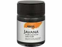 KREUL 91910 - Javana Stoffmalfarbe für helle Stoffe, 50 ml Glas in schwarz,