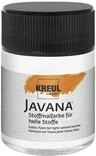 KREUL 91911 - Javana Stoffmalfarbe f&uuml;r helle Stoffe, 50 ml Glas in wei&szlig;,