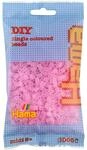 Hama 207-72 B&uuml;gelperlen Beutel 1000x, rosaHama Perlen, Transparent Pink, 1000 pcs
