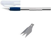 Wedo 78621 Skalpell und Ersatzklingen (aus Aluminium) silber