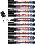 edding 360 Whiteboardmarker - schwarz - 10 Whiteboard Stifte - Rundspitze 1,5-3 mm -
