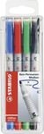 STABILO - Folienstift - OHPen universal | wasserl&ouml;slich medium, 4er Pack, gr&uuml;n,
