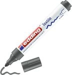 edding 4500 Textilmarker - grau - 1 Stift - Rundspitze 2-3 mm - Textilstifte