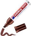 edding 500 Permanentmarker - braun - 1 Stift - Keil-Spitze 2-7 mm - wasserfest,