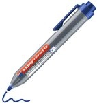 edding 12 Retract Whiteboardmarker - blau - 1 Whiteboard Stift - Rundspitze 1,5-3 mm