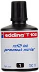 edding T 100 Nachf&uuml;lltinte Permanentmarker - schwarz - 100ml - mit