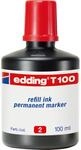 edding T 100 Nachf&uuml;lltinte Permanentmarker - rot - 100ml - mit...
