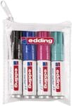 edding 0.5 mini permanent marker - schwarz, blau, t&uuml;rkis, rot - 4 Stifte - feine