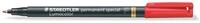 Staedtler Lumocolor Folienstift F, Fein, Rot, Permanentmarker