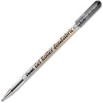 Pentel BN15-AO Gel-Tintenroller f&uuml;r Stoffe, breite Spitze, 1 mm, Schwarz