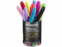 BIC Intensity Marking Color Permanent Marker, 10er Set, Wasserfester Stift Mit