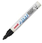 uni-ball 182099 Lackmalstift PX-20 schwarz | 2-3 mm Rundspitze, wasserfest und