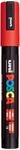 POSCA 182521 - POSCA Marker PC-5M, mit 1.8 - 2.5 mm Rundspitze, rot, 1 St&uuml;ck