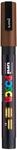 POSCA 186587 - POSCA Marker mit feiner Rundspitze, braun
