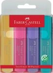 Faber-Castell 154610 - Textmarker Set TL 1546, 4er Etui, Pastell Farben, mit