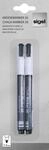 SIGEL GL178 Kreidemarker wei&szlig;, Rundspitze 1-2 mm, 2 St&uuml;ck