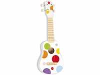 Janod Kids Wooden Toy Ukulele ‘Confetti’ - Pretend Play and Musical Awakening Toy