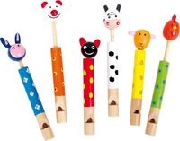 small foot Tierpfeifen aus Holz, 6er Set, Partyartikel, Tr&ouml;te f&uuml;r Geburtstag,
