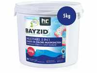 BAYZID Chlor Multitabs 5 in 1-200g Chlortabletten für Pool - 5kg - 5-Phasen...