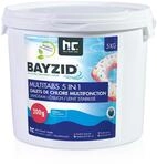 BAYZID Chlor Multitabs 5 in 1-200g Chlortabletten f&uuml;r Pool - 5kg - 5-Phasen Pflege &