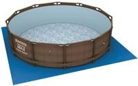 Bestway quadratische Bodenplane 396 x 396 cm f&uuml;r Aufstellpools bis &Oslash; 366 cm, blau