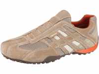 Geox Herren Uomo Snake L Sneakers, Beige Dk Orange, 40 EU