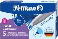 Pelikan 943399 Patronen f&uuml;r Tintenroller, blau, 5 St&uuml;ck