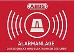 ABUS AU1423 Warnaufkleber Alarm -D- 74 x 52.5 mm