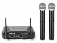VONYX STWM712 - Wireless Mikrofonset VHF 2-Kanal mit Empfänger und 2...