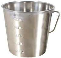 Edelstahleimer 12,3 Liter mit Skalierung