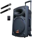 E-Lektron Bluetooth Karaoke Partybox mit 2 Funkmikrofonen &ndash; Mobile Lautsprecher