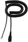 Jabra Cable End Piece QD to RJ10 Standard Assignment 2 m Spiral, Black