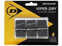 Dunlop Unisex-Adult 613257 Viperdry Tennis Overgrip schwarz 3 Stück, One Size