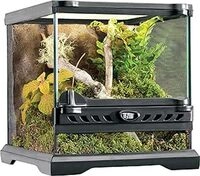Exo Terra Natural Terrarium Nano Wide, Glasterrarium mit Steinmotivr&uuml;ckwand &