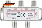 SCHWAIGER VTF7844 531 SAT-Verteiler 4-Fach digital BK-Verteiler 4-Wege Kabel-F&uuml;hrung