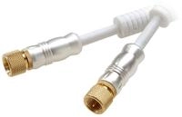Vivanco HQ SAT Anschlusskabel F-Stecker F-Stecker 110dB 1,5m wei&szlig;