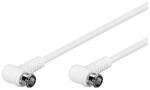 SAT Kabel 1,5m, Antennenkabel, 90&deg; gewinkelt, F-Quick-Stecker, 80 dB, Wei&szlig;