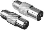 Hama SAT Adapter 2er Set (F-Kupplung auf Koax-Stecker und F-Kupplung auf