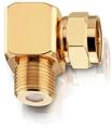 Oehlbach Antenna F-AD 90 Winkeladapter f&uuml;r Antennenkabel mit F-Steckern Gold