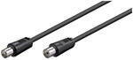 Goobay 11563 Antennenkabel, Vernickelte Koax-Stecker auf Koax-Buchse,...