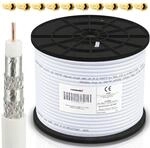 Premium X PROFI 100m Koaxial-Kabel 130dB 4-Fach geschirmt, REINES KUPFER SAT