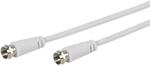 Vivanco SAT Anschlusskabel F-Stecker F-Stecker, doppelt geschirmt, 10m, wei&szlig;
