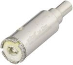 wolfcraft Bohrkrone, diamantbestreut ˮCeramicˮ, mit Zentrierbohrer und Schaft,