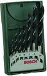 Bosch 7tlg. Mini-X-Line Holzspiralbohrer-Set (f&uuml;r Weich- und Hartholz, &Oslash; 3-10 mm,