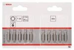 BOSCH Schrauberbit Extra-Hart, T25, 25 mm, 10-er Pack, 2607001616