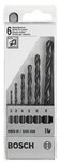 Bosch Pro 6tlg. Metallbohrer-Set HSS-R rollgewalzt