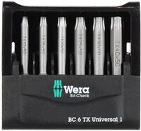 Wera Bit-Sortiment, Bit-Check 6 TX Universal 1, 6-teilig, 05056472001