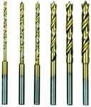 Proxxon 28876 HSS-Spiralbohrersatz mit Zentrierspitze 1,5-4,0 mm, 6 teilig, Gold