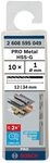 Bosch Professional Metallbohrer HSS-G geschliffen (10 St&uuml;ck, &Oslash; 1 mm), Durchmesser: