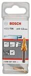 Bosch Professional Stufenbohrer HSS-TiN mit 3-Fl&auml;chen-Schaft (&Oslash; 4-12 mm, 5 Stufen)